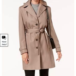 Calvin Klein BLACK water resistant trench coat!